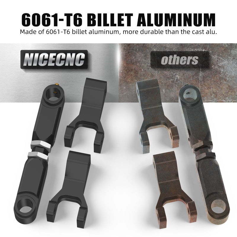 NICECNC Black ATV Front Rear Lowering Kit Compatible with Yamaha Raptor 660 660R YFM660R Raptor 700 700R YFM700 Raptor350 - Image 5